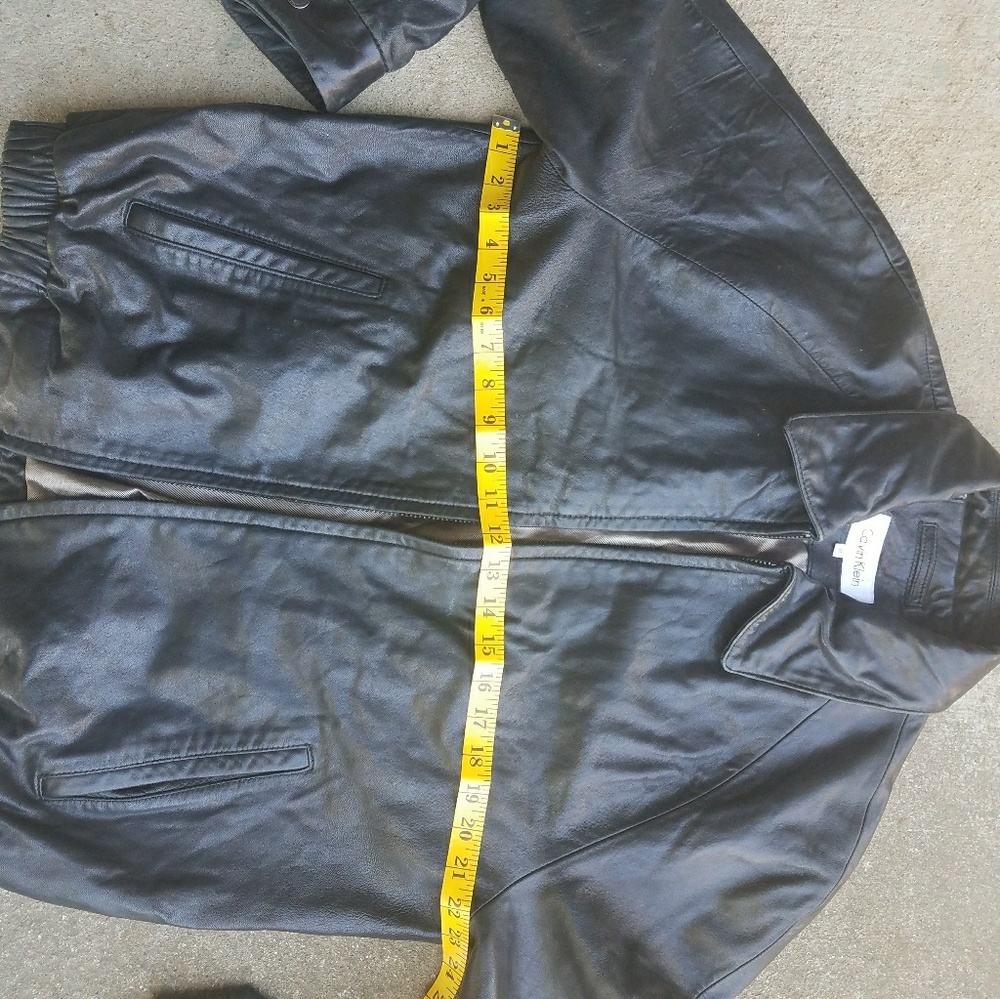 Calvin Klein's soft leather black jacket